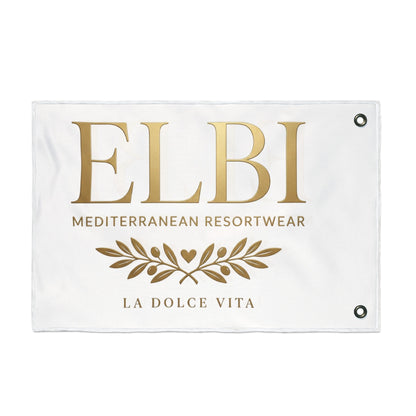ELBI Mediterranean Resortwear Double-Sided Flag – 'La Dolce Vita' Decorative Banner