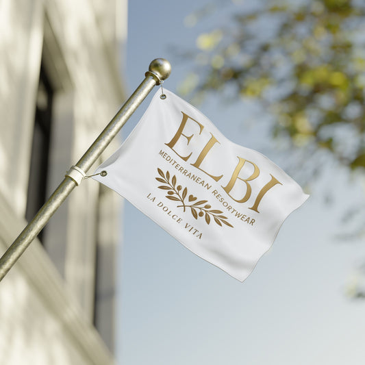 ELBI Mediterranean Resortwear Double-Sided Flag – 'La Dolce Vita' Decorative Banner